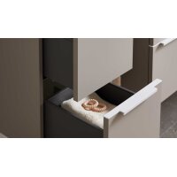 Interliving Bad Serie 3710 - Hängeschrank links, eine Tür & zwei Schubladen - Macchiato, Höhe ca. 130 cm