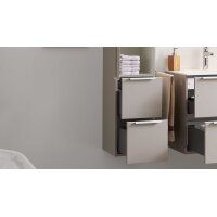 Interliving Bad Serie 3710 - Hängeschrank links, eine Tür & zwei Schubladen - Macchiato, Höhe ca. 130 cm