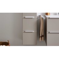 Interliving Bad Serie 3710 - Hängeschrank links, eine Tür & zwei Schubladen - Macchiato, Höhe ca. 130 cm