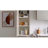 Interliving Bad Serie 3710 - Hängeschrank links, eine Tür & zwei Schubladen - Macchiato, Höhe ca. 130 cm
