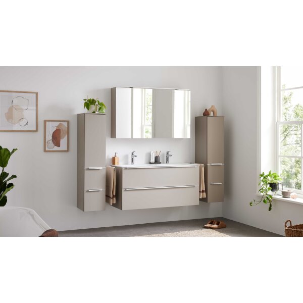 Interliving Bad Serie 3710 - Badmöbel-Set Macchiato & Weiß