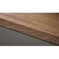 Interliving Bad Serie 3715 - Gästebadlösung mit beleuchtetem Spiegel Taupegrau, Viking Oak & Weiß - eine Tür, Breite ca. 50 cm
