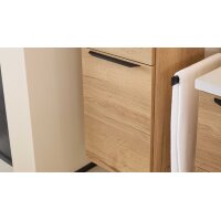 Interliving Bad Serie 3730 - Hängeschrank Eiche Sierra - eine Tür & ein Auszug, Höhe ca. 86 cm