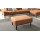 Interliving Sofa Serie 4254 – Polsterhocker cognacfarbene Mikrofaser Magnum & schwarze Metallfüße 4.35 – ca. 65 x 95 cm