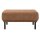 Interliving Sofa Serie 4254 – Polsterhocker cognacfarbene Mikrofaser Magnum & schwarze Metallfüße 4.35 – ca. 65 x 95 cm