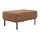 Interliving Sofa Serie 4254 – Polsterhocker cognacfarbene Mikrofaser Magnum & schwarze Metallfüße 4.35 – ca. 65 x 95 cm