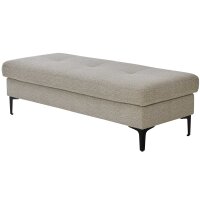 Interliving Sofa Serie 4420 - XXL-Hocker mit Metallfüßen graubeiger Bezug LRS 19 – ca. 152 x 65 cm