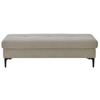 Interliving Sofa Serie 4420 - XXL-Hocker mit Metallfüßen graubeiger Bezug LRS 19 – ca. 152 x 65 cm