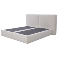 Interliving Boxspring Bett Serie 1421 elfenbeinfarbener Bezug Alfor 101 - Liegefläche ca. 180 x 200 cm