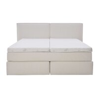 Interliving Boxspring Bett Serie 1421 elfenbeinfarbener Bezug Alfor 101 - Liegefläche ca. 180 x 200 cm