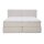 Interliving Boxspring Bett Serie 1421 elfenbeinfarbener Bezug Alfor 101 - Liegefläche ca. 180 x 200 cm