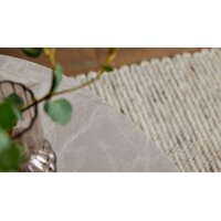 Interliving Couchtisch Serie 6230 travertinfarbene Keramik & Klarglas - 95 - 150 x 60 cm
