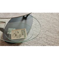 Interliving Couchtisch Serie 6230 travertinfarbene Keramik & Klarglas - 95 - 150 x 60 cm