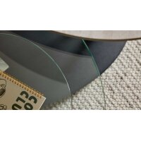 Interliving Couchtisch Serie 6230 travertinfarbene Keramik & Klarglas - 95 - 150 x 60 cm