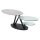 Interliving Couchtisch Serie 6230 travertinfarbene Keramik & Klarglas - 95 - 150 x 60 cm
