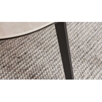 Interliving Couchtisch Serie 6231 - Couchtisch travertinfarbene Keramik & schwarzer Stahl - 92 x 65 cm