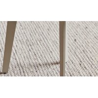 Interliving Couchtisch Serie 6231 - Beistelltisch travertinfarbene Keramik & schwarzer Stahl - 55 x 50 cm