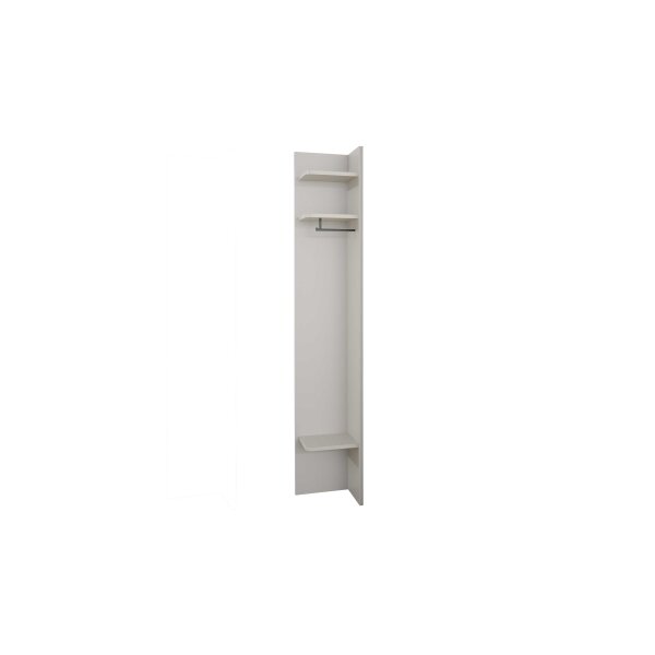 Interliving Jugendzimmer Serie 1702 - Garderobe Sandgrau & Schwarz