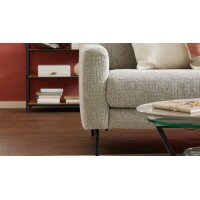 Interliving Sofa Serie 4066 – Ecksofa granitfarbener Webstoff Lian & schwarze Metallfüße – Stellfläche ca. 267 x 169 cm