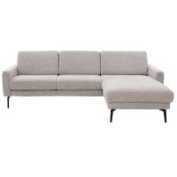 Interliving Sofa Serie 4066 – Ecksofa granitfarbener Webstoff Lian & schwarze Metallfüße – Stellfläche ca. 267 x 169 cm