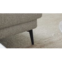 Interliving Sofa Serie 4066 – Ecksofa granitfarbener Webstoff Lian & schwarze Metallfüße – Stellfläche ca. 267 x 169 cm