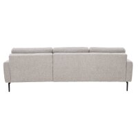Interliving Sofa Serie 4066 – Ecksofa granitfarbener Webstoff Lian & schwarze Metallfüße – Stellfläche ca. 267 x 169 cm