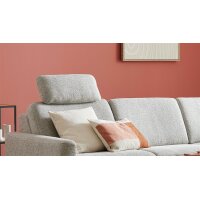 Interliving Sofa Serie 4066 – Premium-Kopfstütze granitfarbener Webstoff Lian - ca. 65 x 23 cm