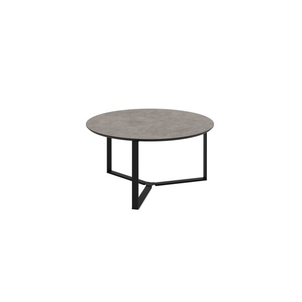 Couchtisch-Set Massa CT dunkle Betonoptik & schwarzes Metall - zweiteilig