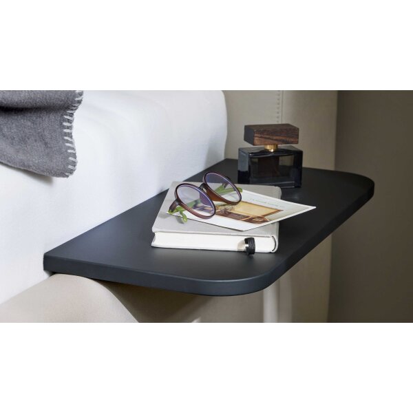 Interliving Polsterbett Serie 1422 - Einstecktisch schwarzes Holz - ca. 50 x 22 cm