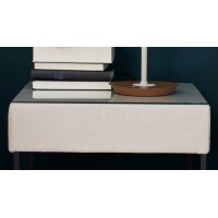 Interliving Bettsystem Serie 1414 - Nachtkonsole elfenbeinfarbener Bezug GCP 11 - ca. 49 x 45 cm
