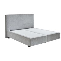Interliving Bettsystem Serie 1414 - Boxspringbett platingrauer Bezug GFS 49 - Liegefläche ca. 180 x 200 cm