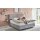 Interliving Bettsystem Serie 1414 - Boxspringbett platingrauer Bezug GFS 49 - Liegefläche ca. 180 x 200 cm