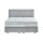 Interliving Bettsystem Serie 1414 - Boxspringbett platingrauer Bezug GFS 49 - Liegefläche ca. 180 x 200 cm