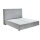 Interliving Bettsystem Serie 1414 - Boxspringbett platingrauer Bezug GFS 49 - Liegefläche ca. 180 x 200 cm
