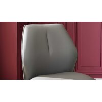 Interliving Esszimmer Serie 5116 – Polsterstuhl graue Cord-Lederkombination Fo-Sh & schwarzes Gestell F37