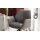 Interliving Esszimmer Serie 5116 – Armlehnstuhl mit Motion- & Drehfunktion graue Cord-Lederkombination Fo-Sh & schwarzes Gestell F37