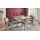 Interliving Esszimmer Serie 5116 – Armlehnstuhl mit Motion- & Drehfunktion graue Cord-Lederkombination Fo-Sh & schwarzes Gestell F37