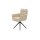 Interliving Esszimmer Serie 5116 – Armlehnstuhl mit Motion- & Drehfunktion cremeweißes Leder Cloud & schwarzes Gestell F37