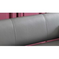 Interliving Esszimmer Serie 5116 – Polsterbank graue Cord-Lederkombination Fo-Sh & schwarzes Gestell 10 - Länge ca. 200 cm