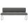 Interliving Esszimmer Serie 5116 – Polsterbank graue Cord-Lederkombination Fo-Sh & schwarzes Gestell 10 - Länge ca. 200 cm