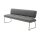 Interliving Esszimmer Serie 5116 – Polsterbank graue Cord-Lederkombination Fo-Sh & schwarzes Gestell 10 - Länge ca. 200 cm
