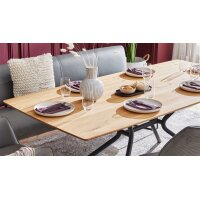 Interliving Esszimmer Serie 5116 – Esstisch helle Wildeiche & schwarzes Metall - ca. 210 x 100 cm