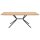 Interliving Esszimmer Serie 5116 – Esstisch helle Wildeiche & schwarzes Metall - ca. 210 x 100 cm