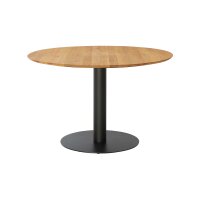 Interliving Esszimmer Serie 5116 – Esstisch Eiche natur & schwarzes Metall - Durchmesser ca. 125 cm