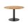 Interliving Esszimmer Serie 5116 – Esstisch Eiche natur & schwarzes Metall - Durchmesser ca. 125 cm