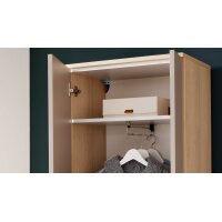 Interliving Garderobe Serie 6015 - Garderobenschrank Steingrau & Eiche - zwei Türen, Breite ca. 60 cm