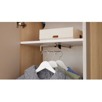 Interliving Garderobe Serie 6015 - Garderobenschrank Steingrau & Eiche - zwei Türen, Breite ca. 60 cm
