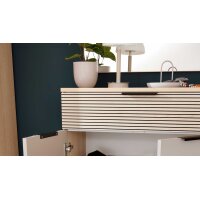 Interliving Garderobe Serie 6015 - Kombikommode Steingrau & Eiche - eine Schublade, zwei Türen, Breite ca. 110 cm