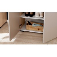Interliving Garderobe Serie 6015 - Kombikommode Steingrau & Eiche - eine Schublade, zwei Türen, Breite ca. 110 cm