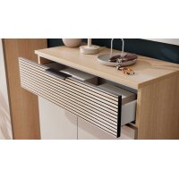 Interliving Garderobe Serie 6015 - Kombikommode Steingrau & Eiche - eine Schublade, zwei Türen, Breite ca. 110 cm